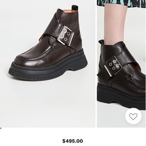 Ganni Creeper Monk Boot size 40